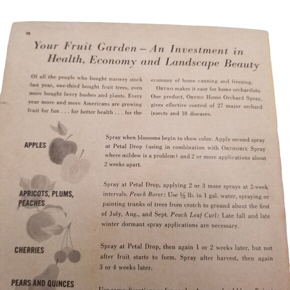VINTAGE 1962 Ortho Garden Digest Booklet Gardening Tips Yellow Wyatt Wallace - Picture 11 of 12